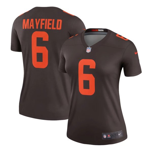 Women's Cleveland Browns Baker Mayfield Nike Brown Alternate Legend Jersey Sz:S - Picture 1 of 4